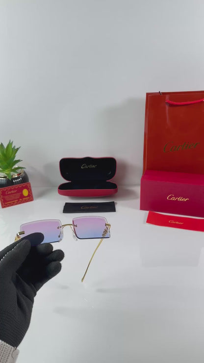 CARTIER GOLD PINK DC SUNGLASSES