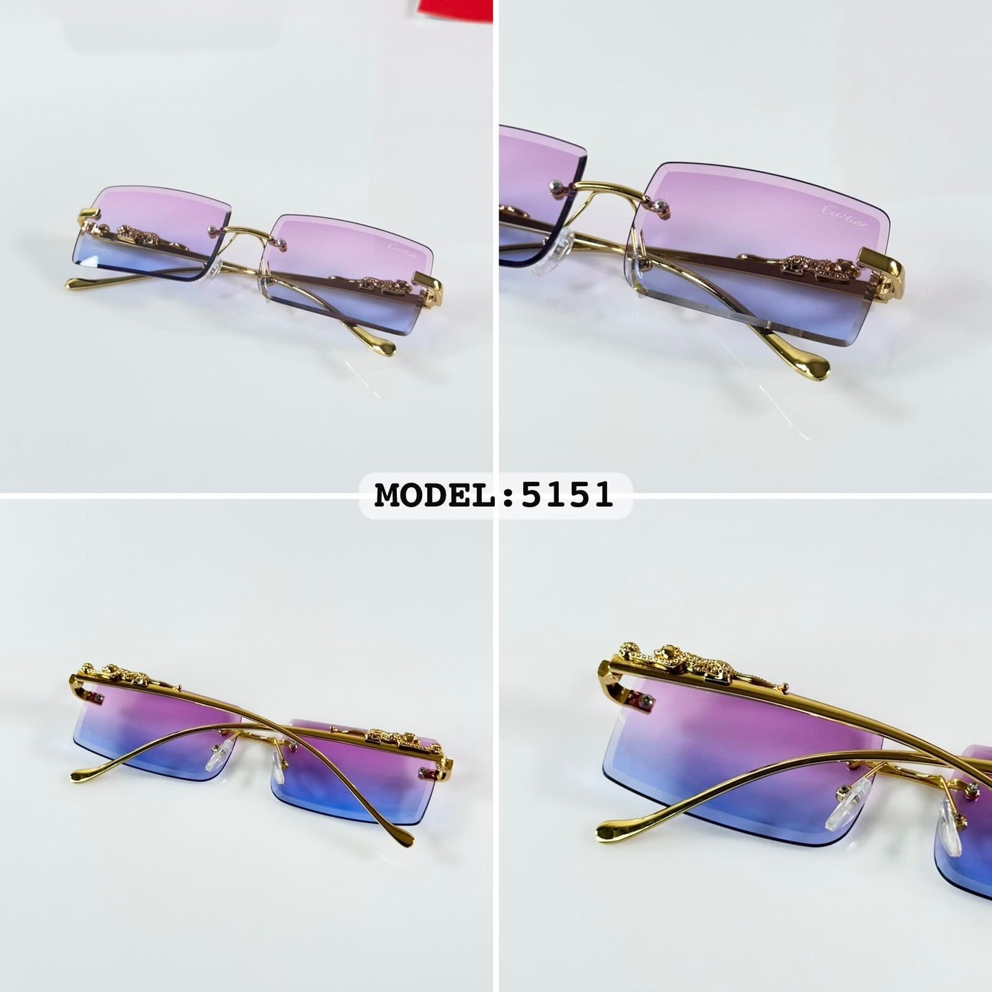 CARTIER GOLD PINK DC SUNGLASSES