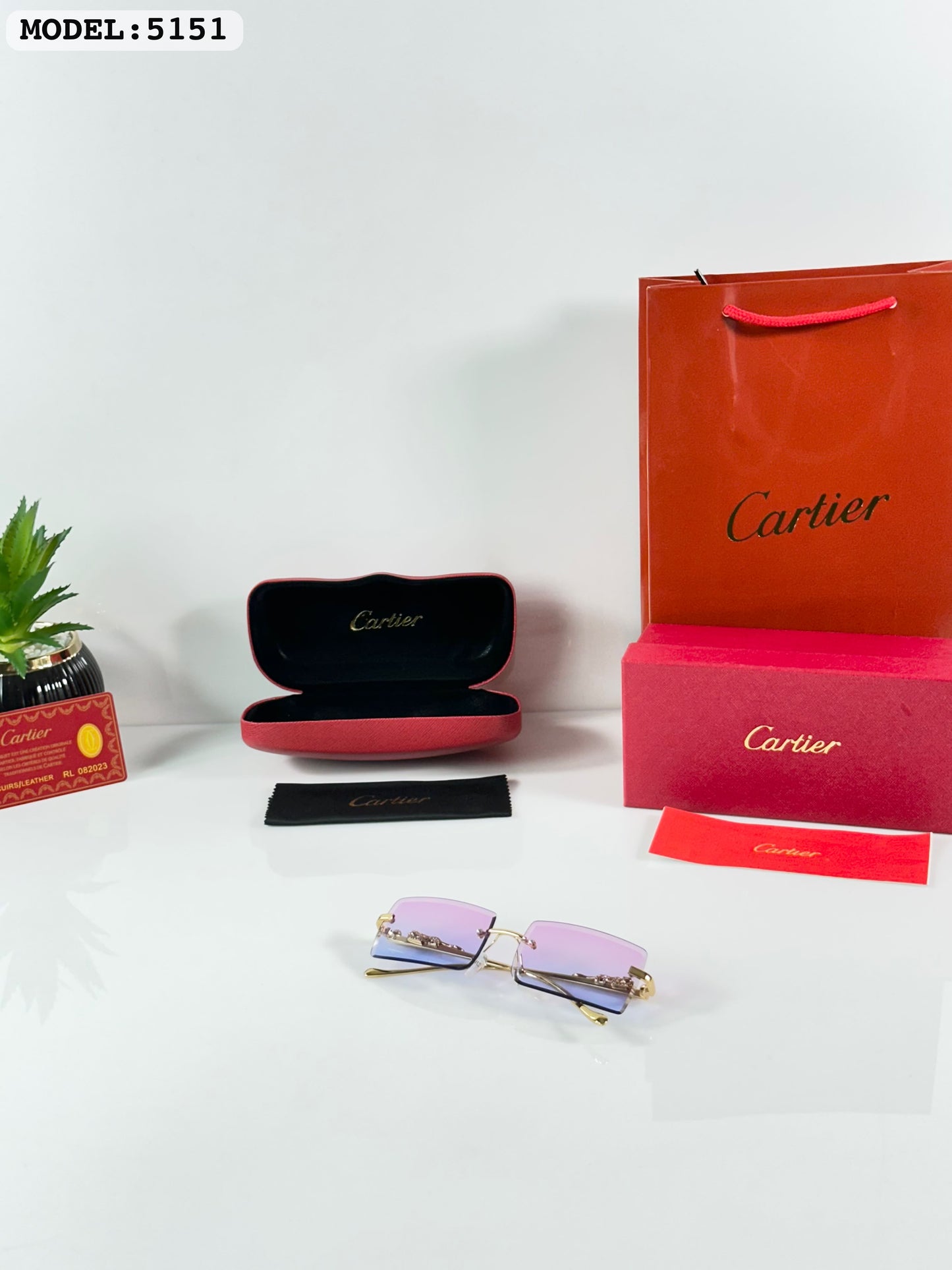 CARTIER GOLD PINK DC SUNGLASSES